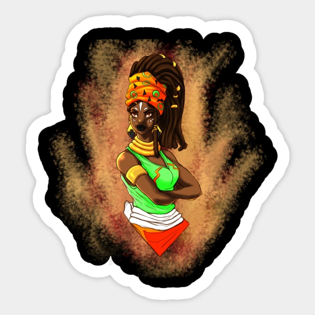 African Queen Sticker by Docs Place